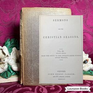 1854 Sermons for the Christian Seasons. Vol III Antique Book, Second Series